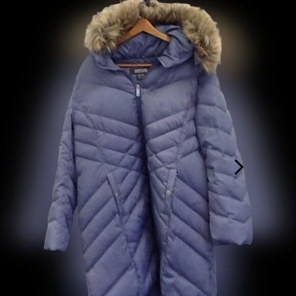 KENNETH COLE REACTION EUC LONG HOODED WOMENS WINTER COAT. SIZE XXL . - Picture 1 of 7